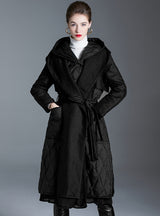 Slim and Long White Duck Down Coat