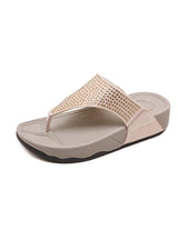 Rhinestones Thick Bottom Flip-flops Sloping