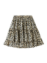 Leopard Print Chiffon Cake Skirt