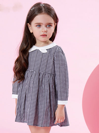 White And Black Plaid Bowknot Design Baby