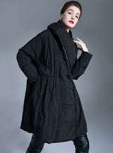 Thickened Warm Hat Collar and Two Hooded Coats