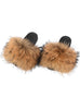 Wider Fur Women Fashion Slides New Real Raccoon Fur Slippers