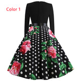 Casual Printed Long Sleeve Dress