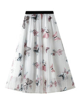 Embroidered Butterfly Gauze Skirt
