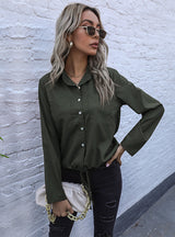Long Sleeve Cardigan Lace-up Shirt