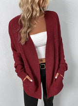 Retro Twist Pocket Sweater Coat