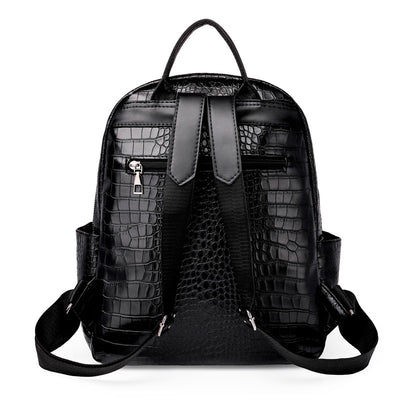 PU Retro Travel Soft PU Leisure Backpack