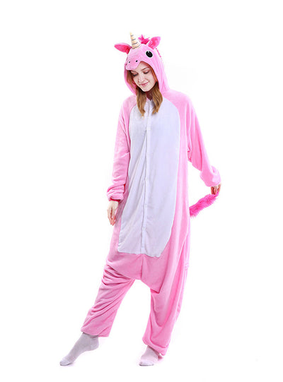 Unicorn Cartoon One Piece Animals Pajama Flannel