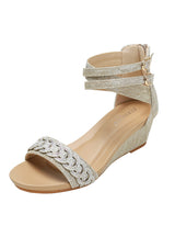 Wedge-heeled Diamond Gladiator Sandals