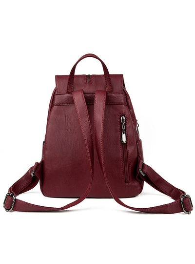 Women Backpack High Quality Genuine Leather School Bags 