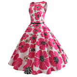 Retro Sleeveless Print Dress