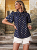 Printed Short-sleeved Polka-dot Shirt
