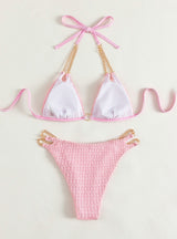 Women Chain Triangle Beach Swimsuit
