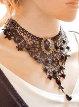 Handmade Gothic Lace Necklace Collar Necklace 