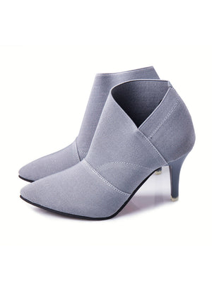 Pointed Toe High Heels Women Boots Basic Shoes
