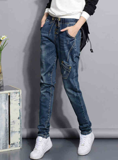 Boyfriend Harem Jeans for Women Skinny Jeans 
