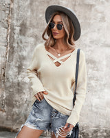 Long Sleeve V-neck Sexy Sweater