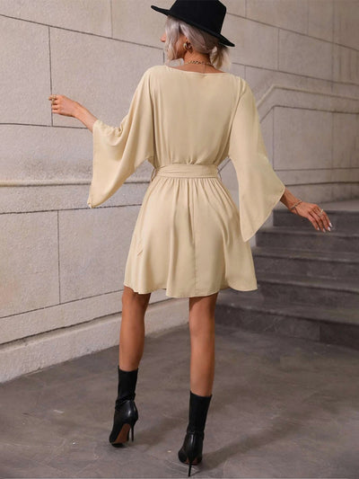 Round Neck Pullover Long Sleeve Dress
