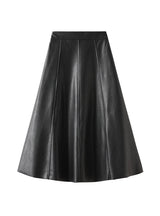High Waist Leather Skirt