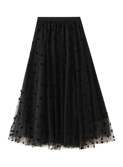 Women Mesh Clover Skirt