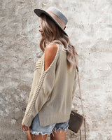 Long Sleeve Coarse Needle Sweater