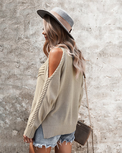 Long Sleeve Coarse Needle Sweater