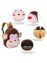 3D Monkey Cartoon Plush Children Backpacks