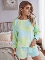 Women Tie-dyed Casual Suit