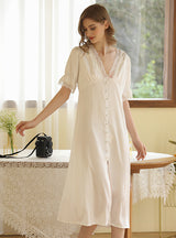 Princess Front Split Buckle Nightdress
