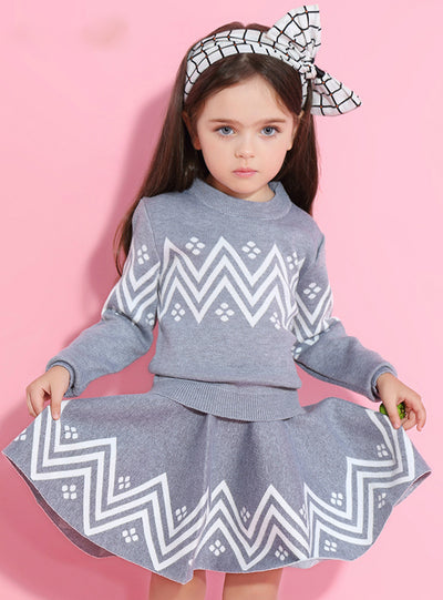 Long Sleeve Girls Clothes Top Coat+ Tutu Dress 