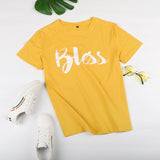 Short-sleeved Letter Print T-shirt