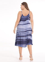 Casual Tie-dyed Suspender Dress