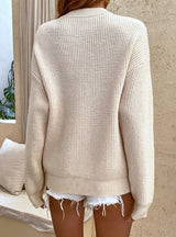 Solid Color Turtleneck Knitted Sweater