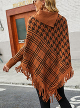 Women Cape Sweater Tassel Coat