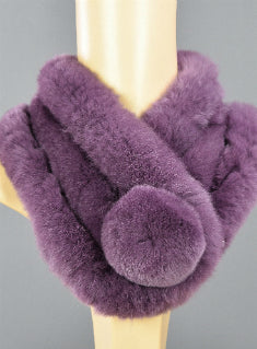 Female Scarves Rex Rabbit Fur Genuine Fur
