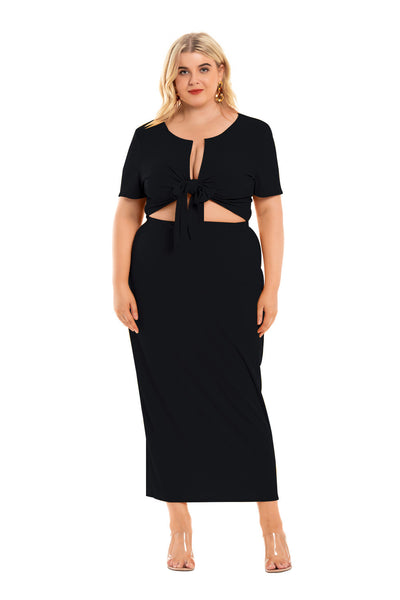 Sexy Chest Strap Two-piece Set Dress