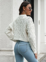 Round Neck Twist Coat Sweater