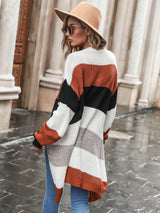 Stitching Contrast Sweater Cardigan Jacket