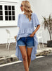 Women Ruffled Short-sleeved Shirt