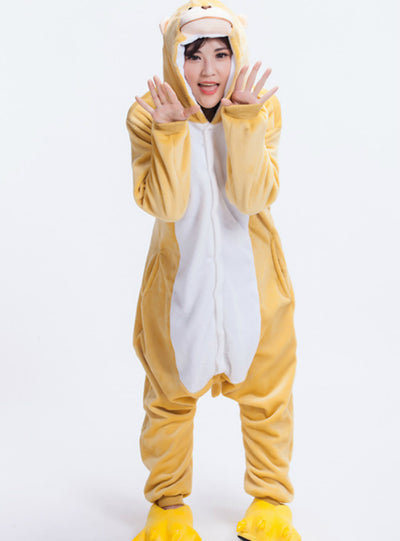 Flannel Zodiac Monkey Animal Conjoined Pajamas