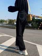 Women All-match Korean Style Mopping Trousers Denim