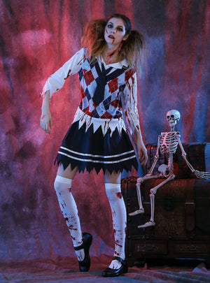 Zombie Student Costume Halloween Cosplay