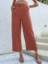 Cotton Trousers Casual Wide-leg Trousers