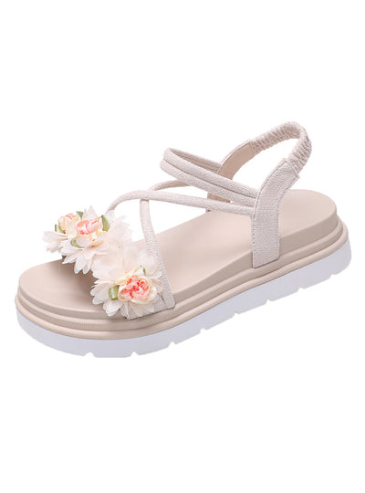 Flat-bottomed Flower Beach Sandals