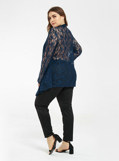 Sexy Lace Perspective Long Sleeve Top
