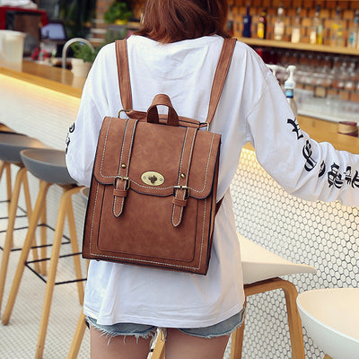 Retro Diagonal Shoulder Bag Double Buckles