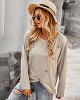 Long-sleeved Button Blouse