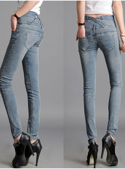 High Waist Jeans Stretch Slim Skinny Pencil Pants