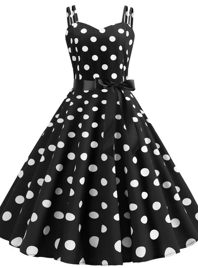 Strap 50S Retro Polka Dot Dress