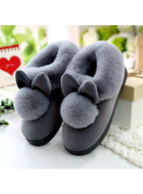 Lovely Rabbit Ears Soft Home Slippers Cotton Warm 